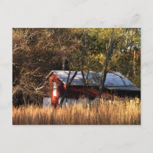 Herfstschuur in Centraal Maryland Briefkaart
