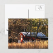 Herfstschuur in Centraal Maryland Briefkaart (Voorkant / Achterkant)