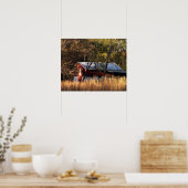 Herfstschuur in Centraal Maryland Poster (Keuken)