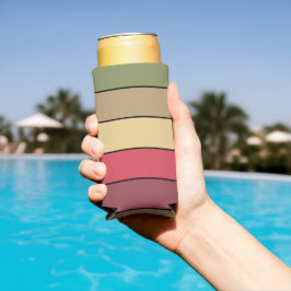 Herfstseizoen Aardtint Kleuren Op Aquarelpapier Seltzer Blikjeskoeler