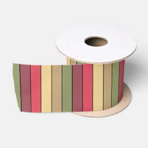 Herfstseizoen Aardtint Kleuren Op Waterverf Papier Satijnen Lint