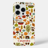 Herfstseizoen Animal Woodland patroon op maat Case-Mate iPhone Case (Achterkant)