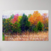 Herfstseizoen bijbelse verse ecclesiasta 3:1 poster (Voorkant)