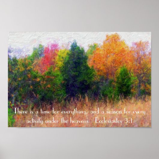 Herfstseizoen bijbelse verse ecclesiasta 3:1 poster (Voorkant)