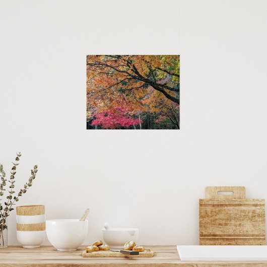 Herfstseizoen Blad Kleuren Botanisch Poster (Keuken)
