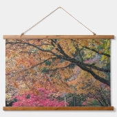 Herfstseizoen bladkleuren botanisch hangend wandkleed (Voorkant)