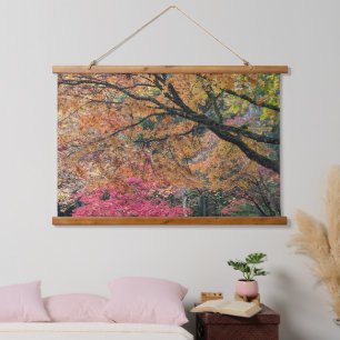 Herfstseizoen bladkleuren botanisch hangend wandkleed