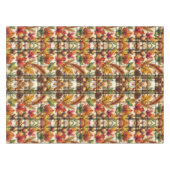 Herfstseizoen geruit met herfstbladeren tafelkleed (Voorkant (Horizontaal))