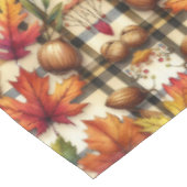 Herfstseizoen geruit met herfstbladeren tafelkleed (Gekanteld)
