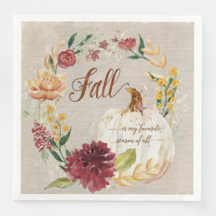 Herfstseizoen Herfst Oogst Thanksgiving Pompoen Servet
