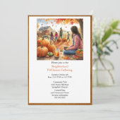 Herfstseizoen Herfst Pompoen Uitnodiging (Staand voorkant)