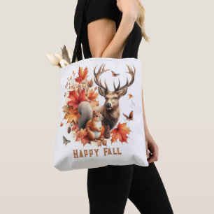 Herfstseizoen Herten Oranje Bladeren Tote Bag
