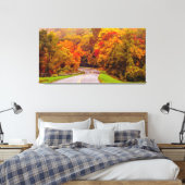 Herfstseizoen in de bergen canvas afdruk (Insitu (Slaapkamer))