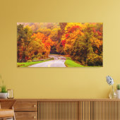 Herfstseizoen in de bergen canvas afdruk (Insitu (Woonkamer))