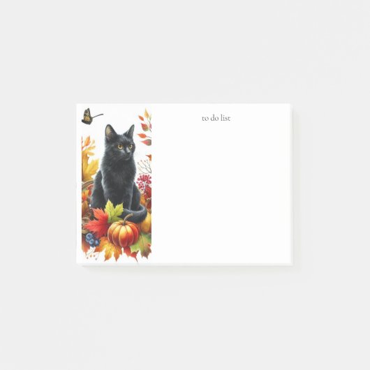 Herfstseizoen kat To Do List  Post-it® Notes (Voorkant)