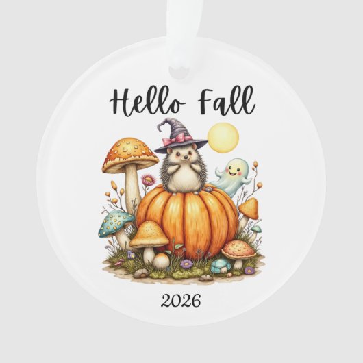 Herfstseizoen Ornament Aangepaste datum Halloween (voorkant)