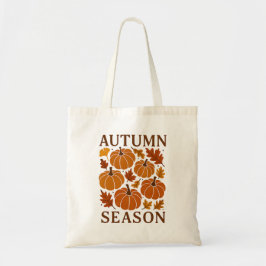 Herfstseizoen Pompoenen Herfstbladeren Oogstmaan Tote Bag
