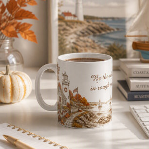 Herfstseizoen Vuurtoren Nautilus Kust-  Koffiemok