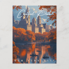 Herfstsereniteit: Central Park NYC Herfst Briefkaart