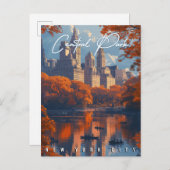 Herfstsereniteit: Central Park NYC Herfst Briefkaart (Voorkant / Achterkant)