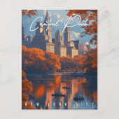 Herfstsereniteit: Central Park NYC Herfst Briefkaart (Voorkant)