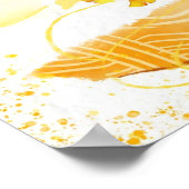 Herfstsereniteit: Japans Geisha Waterverf Poster (Hoek)