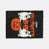 Herfstshirt met pompoengezicht spoken van de herfs fleece deken (Voorkant (Horizontaal))