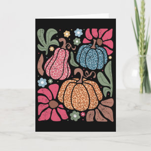 Herfstshirt voor vrouwen vintage pompoen herfst gr kaart