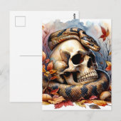 Herfstslang met schedel briefkaart (Voorkant / Achterkant)