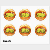Herfstslapje Ronde Sticker (Vel)