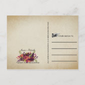 Herfstslingers met rustieke bladeren Lichtjes Save Aankondigingskaart (Achterkant)