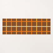 Herfstspeelpatroon in Sinaasappel groen en bruin Yogamat (Voorkant (horizontaal))