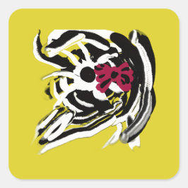 Herfstspin Vierkante Sticker