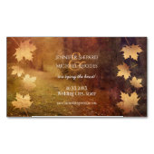 herfstspoor dat esdoorn verlaat rustige bruiloft visitekaartje magneet (Voorkant)