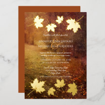 herfstspoor esdoornbladeren accent trouwen