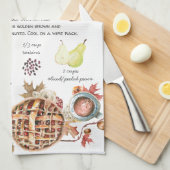 herfststaart | Waterverf Recept Heirloom Theedoek (Quarter Fold)