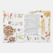 herfststaart | Waterverf Recept Heirloom Theedoek (Horizontaal)