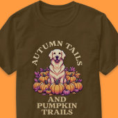 Herfststaarten en pompoenpaden Golden Retriever T-shirt