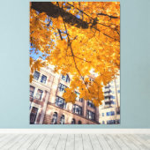 Herfststad Canvas Afdruk (Insitu (Houten vloer))