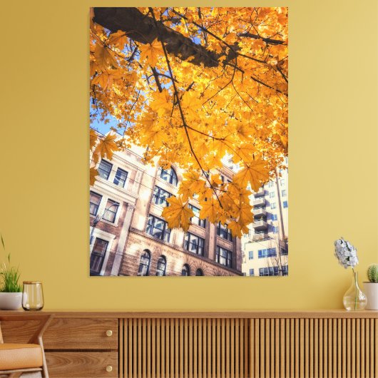 Herfststad Canvas Afdruk (Insitu (Woonkamer))