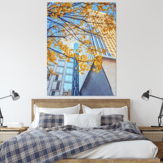 Herfststad Canvas Afdruk (Insitu (Slaapkamer))