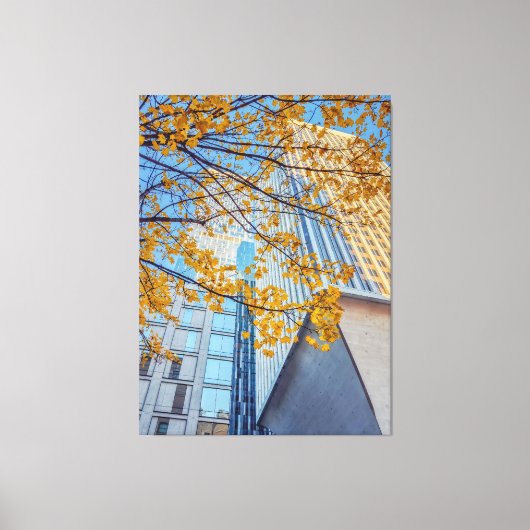 Herfststad Canvas Afdruk (Voorkant)