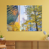 Herfststadsgezicht met moderne architectuur canvas afdruk (Insitu (Woonkamer))