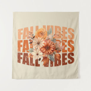 Herfststemming aquarel wilde bloemen bladeren wandkleed
