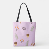 Herfststemming Bladpatroon Kunst Tote Bag (Achterkant)