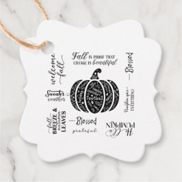 Herfststemming cadeautags en cadeau-enclosure bedankjes labels
