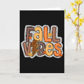 Herfststemming Dalmatische Stippen Herfst Pompoene Kaart (Gele Bloem)