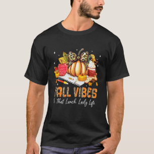 Herfststemming Die Lunchdame Leven Potlood Pompoen T-shirt