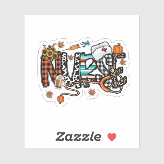 Herfststemming Die Verpleegster Leven Herfstseizoe Sticker (Vel)