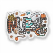 Herfststemming Die Verpleegster Leven Herfstseizoe Sticker (Voorkant)